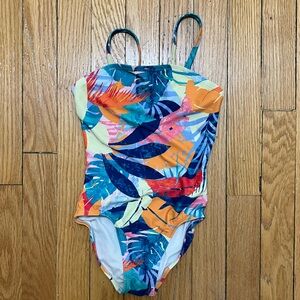 Old Navy Kids Tropical Print One Piece Swimsuit